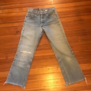 Vintage Levi’s 517 Orange Tab Distressed waist 26